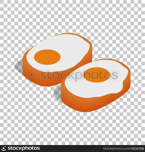 Traditional korean dish with eggs isometric icon 3d on a transparent background vector illustration. Korean dish with eggs isometric icon
