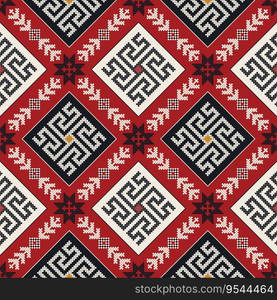 Traditional Latvian embroidery seamless pattern, vector illustration