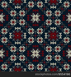 Traditional Latvian embroidery seamless pattern, vector illustration