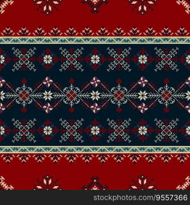 Traditional Latvian embroidery seamless pattern, vector illustration