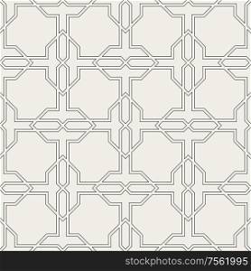 Traditional oriental geometrical seamless pattern. Decorative ornamental background. Vector illustration.
