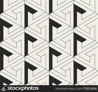 Traditional oriental geometrical seamless pattern. Decorative ornamental background. Vector illustration.