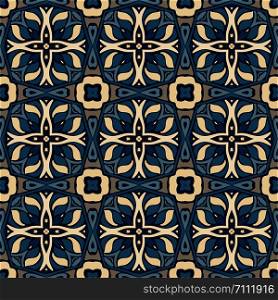 Traditional ornate portuguese decorative tiles azulejos. Blue and white dutch tile Vintage pattern. Abstract background. Turkish oriental ornament for wallpaper and fabric. Seamless colorful patchwork tile with Islam, Arabic, Indian, ottoman motifs. Ceramic tile in talavera style.
