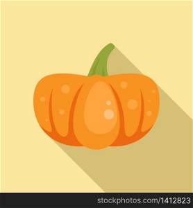 Traditional pumpkin icon. Flat illustration of traditional pumpkin vector icon for web design. Traditional pumpkin icon, flat style