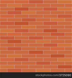 Traditional red brick wall seamless vector texture.