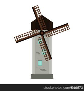 Traditional rural windmill. Vector illustration.