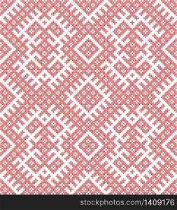 traditional Russian and slavic ornament embroidered cross-stitch.DISABLING LAYER, you can obtain seamless pattern. traditional Russian and slavic ornament
