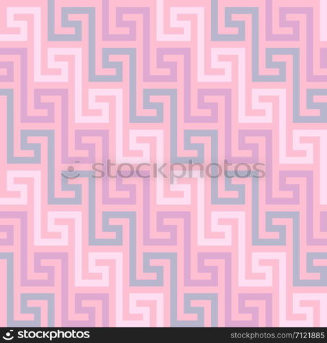 Traditional seamless vintage pink square Greek ornament, Meander. vector seamless Greek ornament, Meander