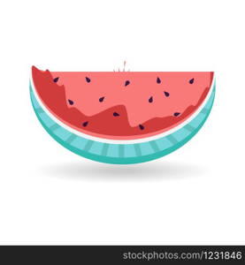 traditional summer food - vector image of watermelon in section