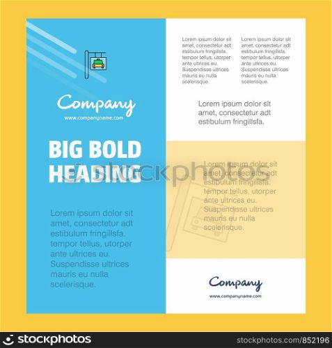 Traffic board Business Company Poster Template. with place for text and images. vector background