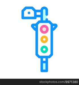 traffic camera color icon vector. traffic camera sign. isolated symbol illustration. traffic camera color icon vector illustration flat