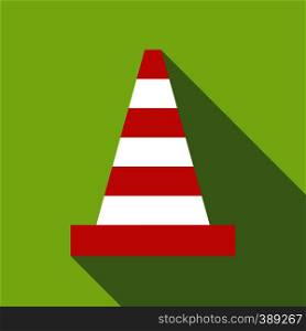 Traffic cone icon. Flat illustration of traffic cone vector icon for web design. Traffic cone icon, flat style