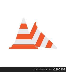 Traffic cone icon vector flat design
