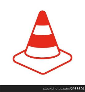 Traffic cone icon vector sign and symbol on trendy design