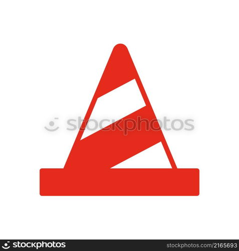 Traffic cone icon vector sign and symbol on trendy design