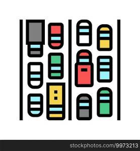 traffic jam color icon vector. traffic jam sign. isolated symbol illustration. traffic jam color icon vector illustration