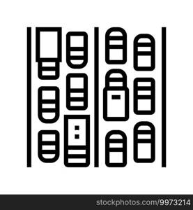 traffic jam line icon vector. traffic jam sign. isolated contour symbol black illustration. traffic jam line icon vector illustration