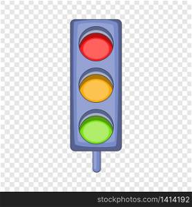 Traffic light icon. Cartoon illustration of traffic light vector icon for web. Traffic light icon, cartoon style