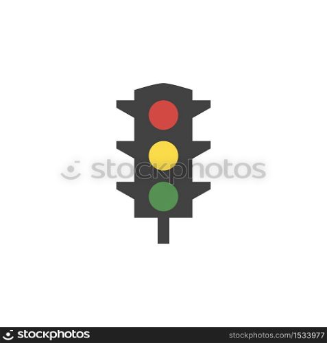 Traffic light icon isolated on white background. Vector illustration