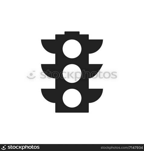 Traffic light icon. Isolated vector illustration. Traffic icon vector. Silhouette lamp. EPS 10
