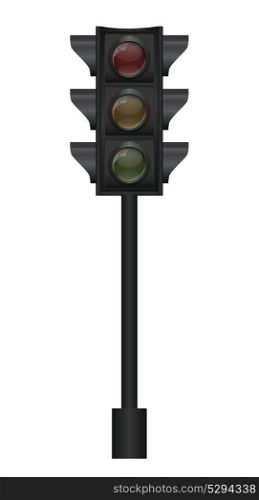 Traffic Light. Isolated on White. Vector Illustration EPS10. Traffic Light Vector Illustration