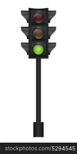 Traffic Light. Isolated on White. Vector Illustration EPS10. Traffic Light Vector Illustration