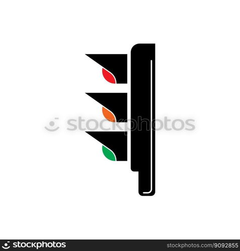 Traffic light sign symbol,icon illustration design template.