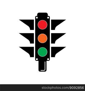 Traffic light sign symbol,icon illustration design template.
