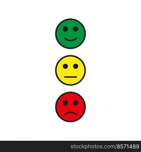 Traffic light smiles. Smiley face. Safety concept. Vector illustration. stock image. EPS 10.. Traffic light smiles. Smiley face. Safety concept. Vector illustration. stock image. 