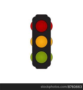 Traffic light vector icon isolated on white.