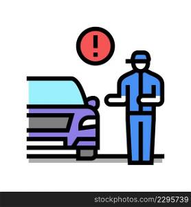 traffic offense color icon vector. traffic offense sign. isolated symbol illustration. traffic offense color icon vector illustration