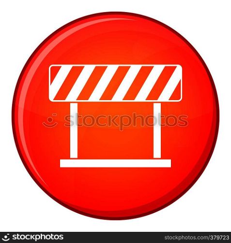 Traffic prohibition sign icon in red circle isolated on white background vector illustration. Traffic prohibition sign icon, flat style