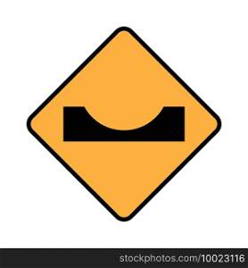traffic sign icon, bumpy and uneven road sign,vector illustration symbol design