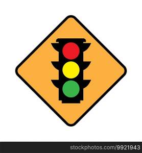 traffic sign icon, red light sign,vector illustration symbol design