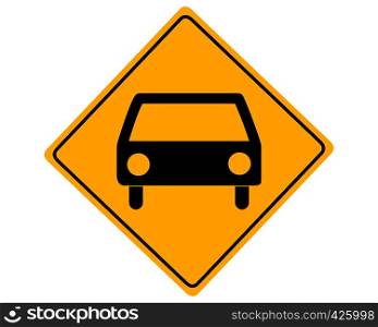Traffic sign with car