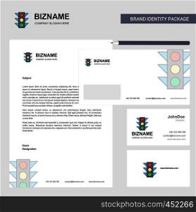 Traffic signal Business Letterhead, Envelope and visiting Card Design vector template