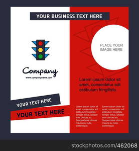 Traffic signal Company Brochure Template. Vector Busienss Template