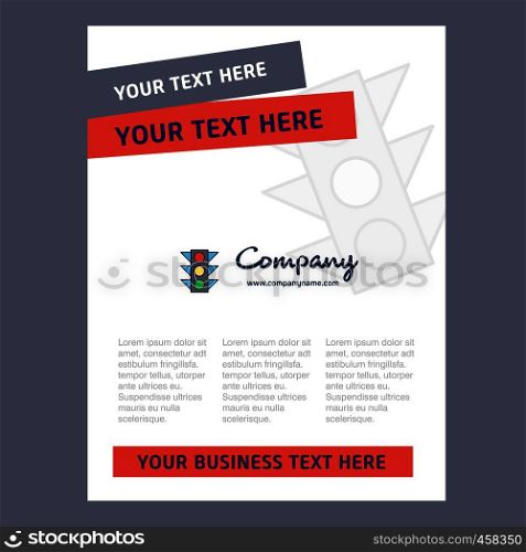 Traffic signal Title Page Design for Company profile ,annual report, presentations, leaflet, Brochure Vector Background