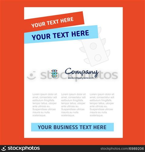 Traffic signals Title Page Design for Company profile ,annual report, presentations, leaflet, Brochure Vector Background