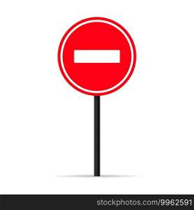 Traffic stop signal icon. Warning sign. Vector on isolated white background. EPS 10.. Traffic stop signal icon. Warning sign. Vector on isolated white background. EPS 10
