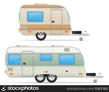 trailer caravan mobil home vector illustration isolated on white background