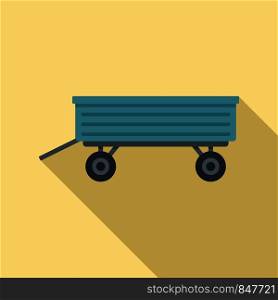 Trailer icon. Flat illustration of trailer vector icon for web design. Trailer icon, flat style