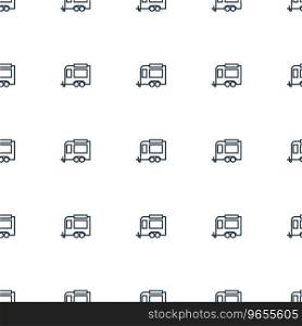 Trailer icon pattern seamless white background Vector Image