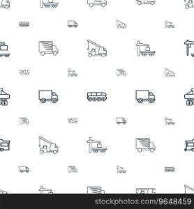 Trailer icons pattern seamless white background Vector Image