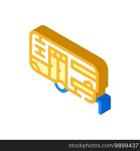 trailer mobile home construction isometric icon vector. trailer mobile home construction sign. isolated symbol illustration. trailer mobile home construction isometric icon vector illustration