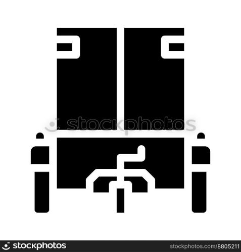 trailer transport vehicle glyph icon vector. trailer transport vehicle sign. isolated symbol illustration. trailer transport vehicle glyph icon vector illustration
