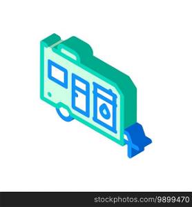 trailer with water isometric icon vector. trailer with water sign. isolated symbol illustration. trailer with water isometric icon vector illustration