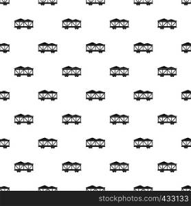 Train cargo wagon pattern seamless in simple style vector illustration. Train cargo wagon pattern vector