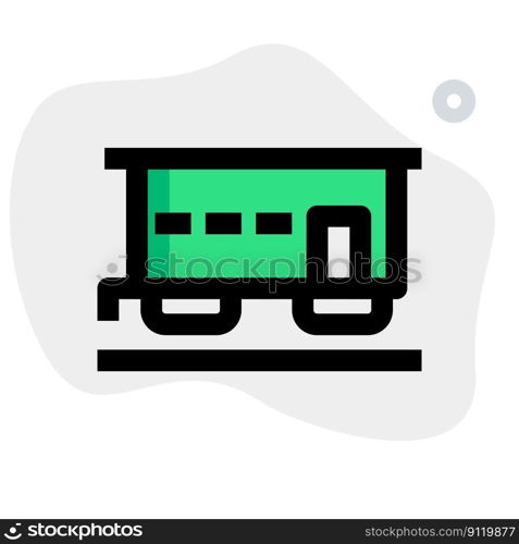 Train carriage transporting goods and shipments