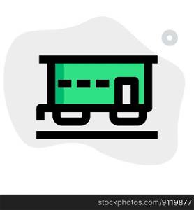 Train carriage transporting goods and shipments
